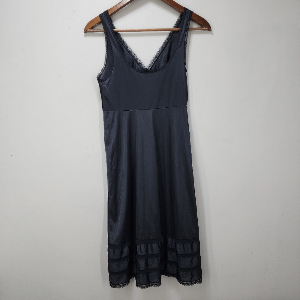 70's Vintage Sears Lace Trim Full Slip Dress - Picture 2 of 10